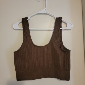 Balance Athletics (now Vitality) Ribbed Sports Bra in Brown